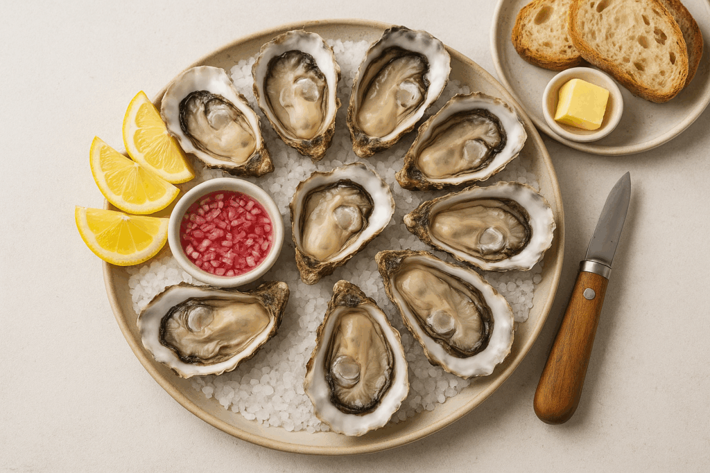 Une belle assiette d'huîtres